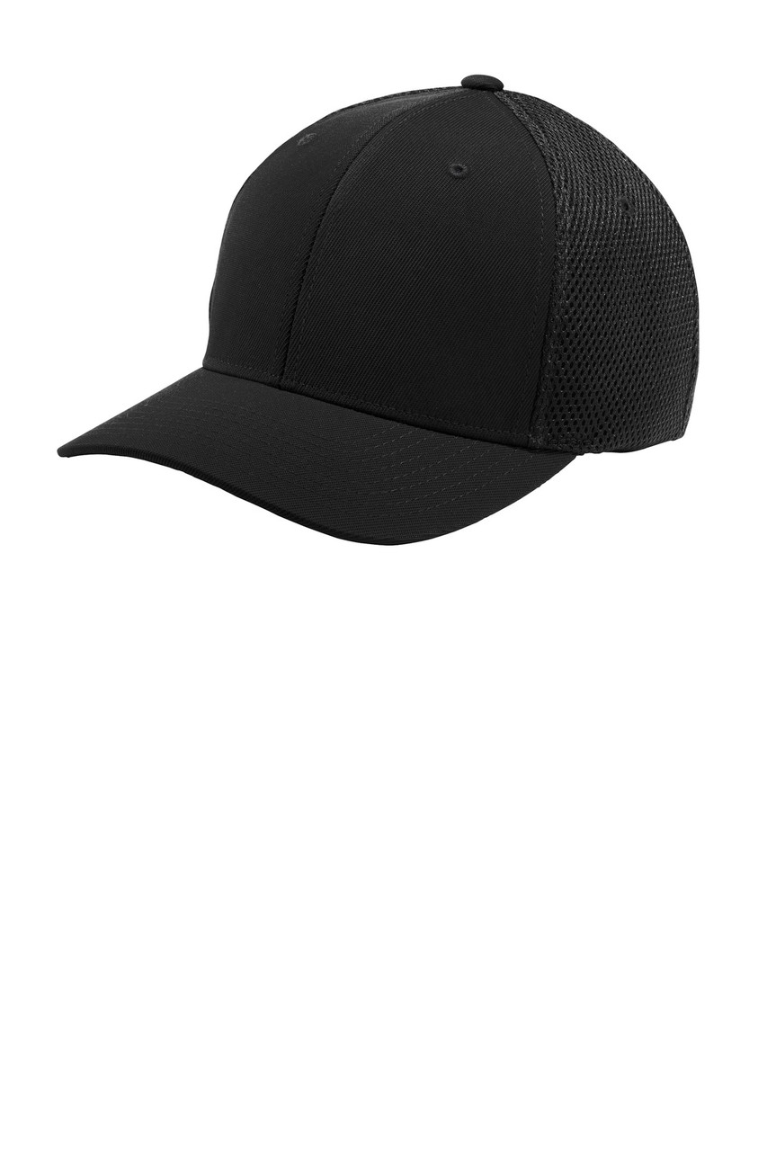 Sport-Tek ® Flexfit ® Air Mesh Back Cap. STC40 Black/ Black