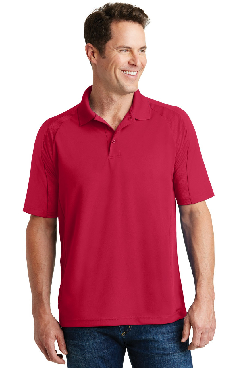 Sport-Tek® Dri-Mesh® Pro Polo. T474 Engine Red