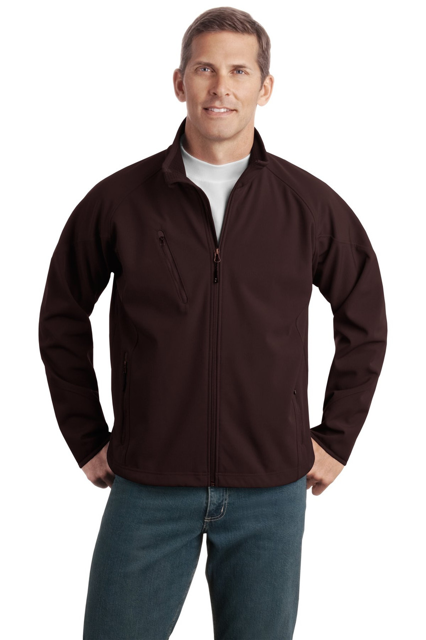 Port Authority® Tall Textured Soft Shell Jacket. TLJ705 Cafe Brown