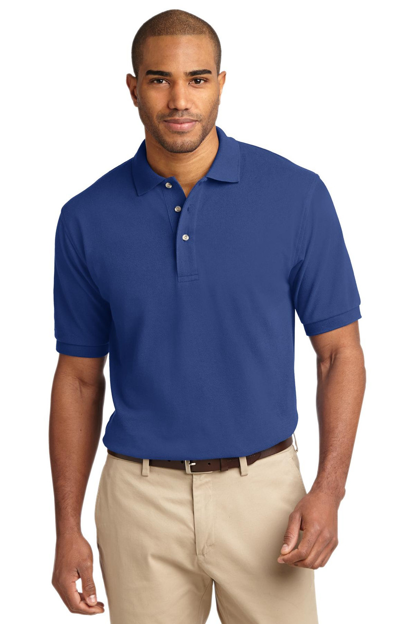 Port Authority® Tall Heavyweight Cotton Pique Polo.  TLK420 Royal