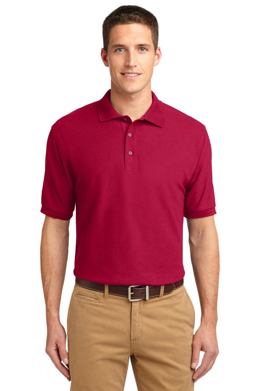 Port Authority® Tall Silk Touch™ Polo.  TLK500 Red