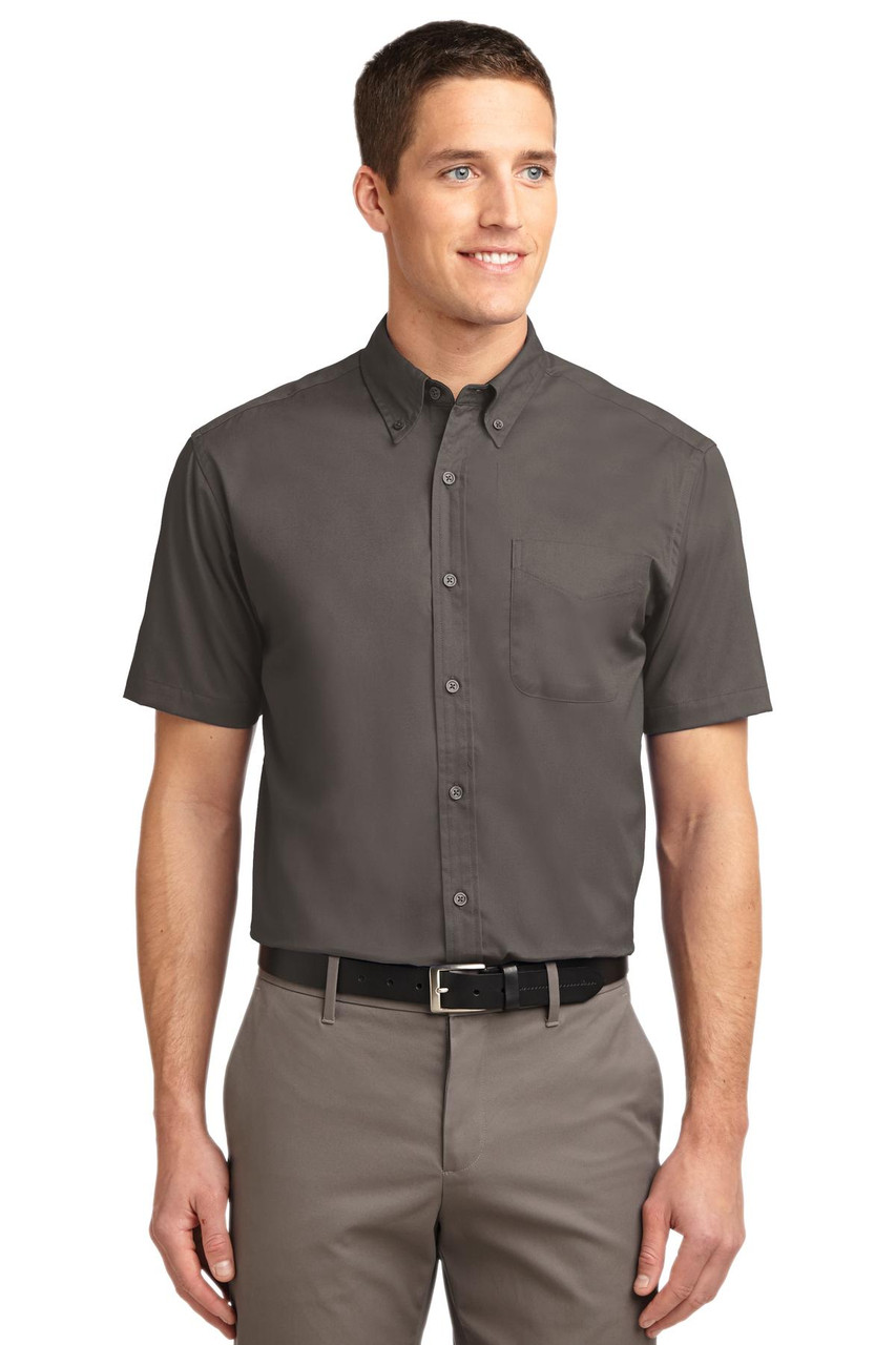 Port Authority® Tall Short Sleeve Easy Care Shirt. TLS508 Bark