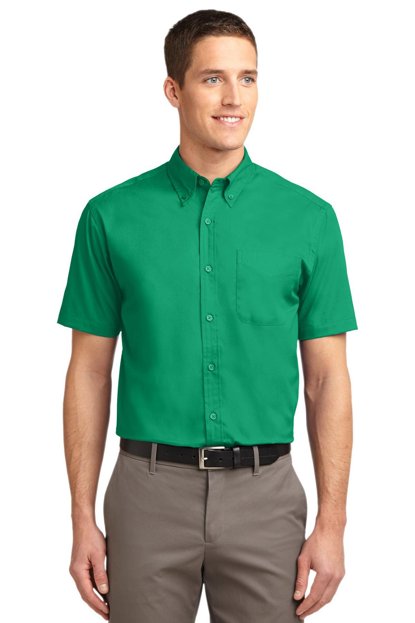 Port Authority® Tall Short Sleeve Easy Care Shirt. TLS508 Court Green