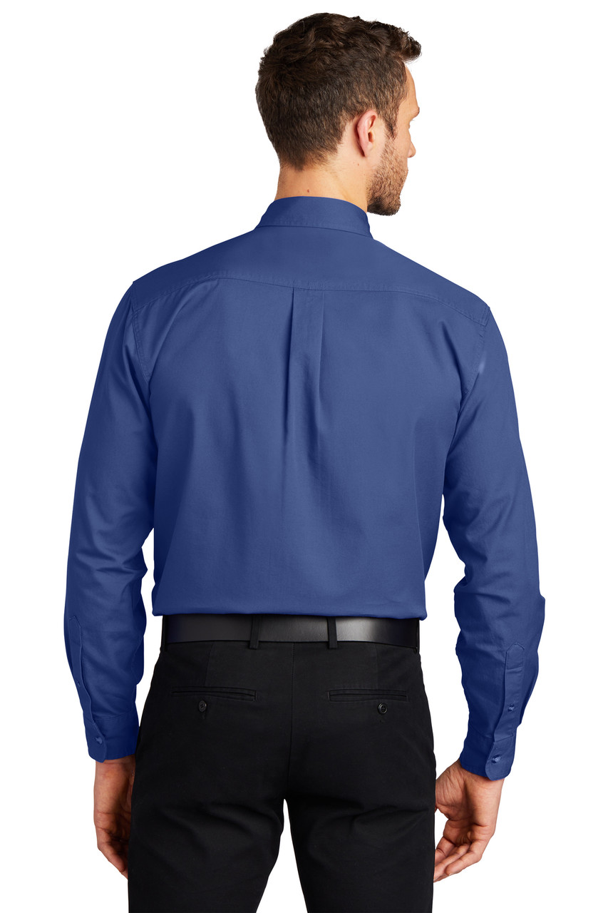 Port Authority® Tall Long Sleeve Twill Shirt.  TLS600T Faded Blue