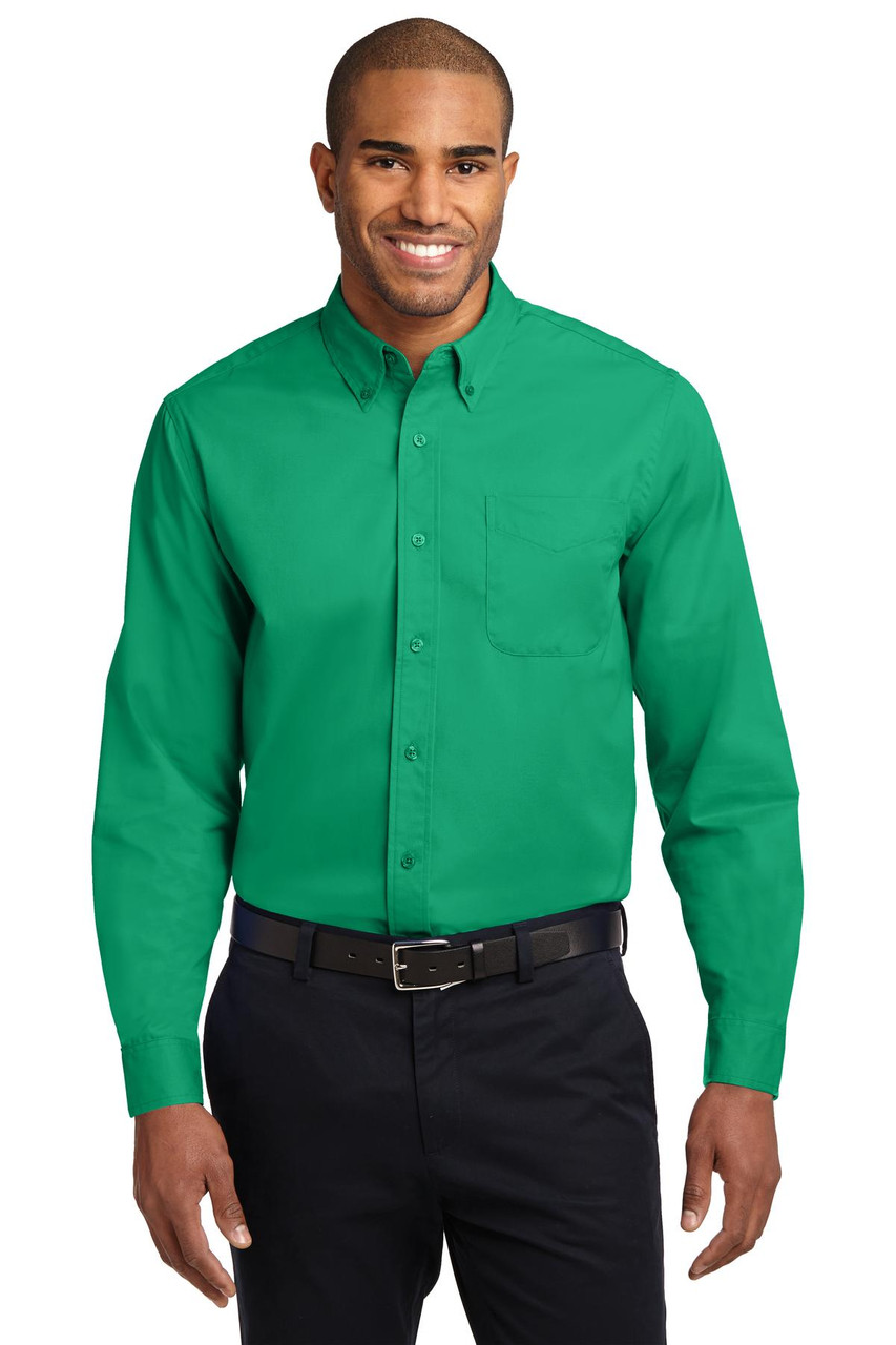 Port Authority® Tall Long Sleeve Easy Care Shirt.  TLS608 Court Green