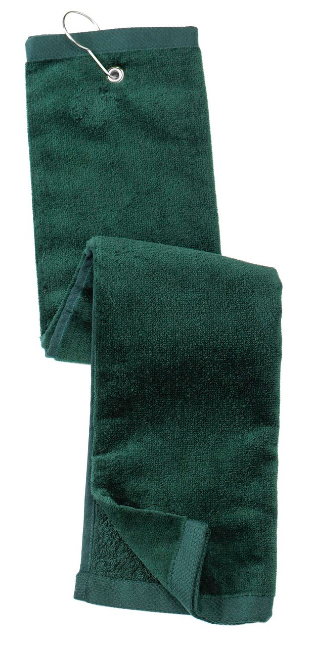 Port Authority® Grommeted Tri-Fold Golf Towel.  TW50 Hunter