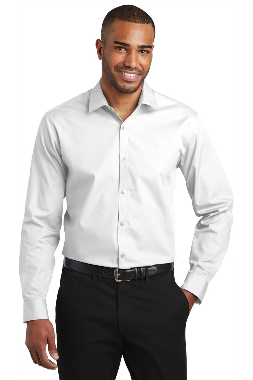 Port Authority ® Slim Fit Carefree Poplin Shirt. W103 White