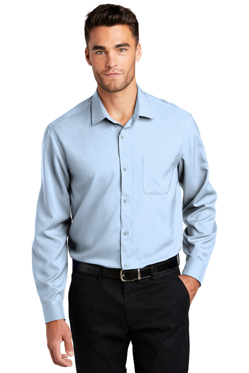 Port Authority ® Long Sleeve Performance Staff Shirt W401 Cloud Blue