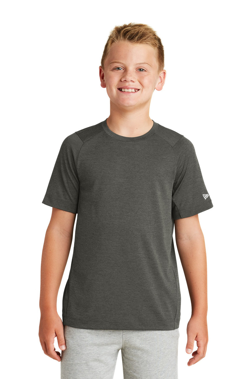 New Era ® Youth Series Performance Crew Tee. YNEA200 Graphite