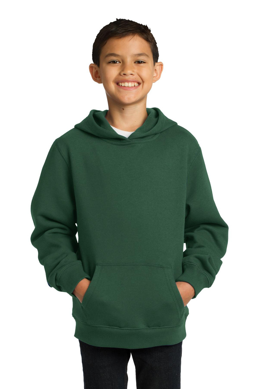 Sport-Tek® Youth Pullover Hooded Sweatshirt. YST254 Forest Green