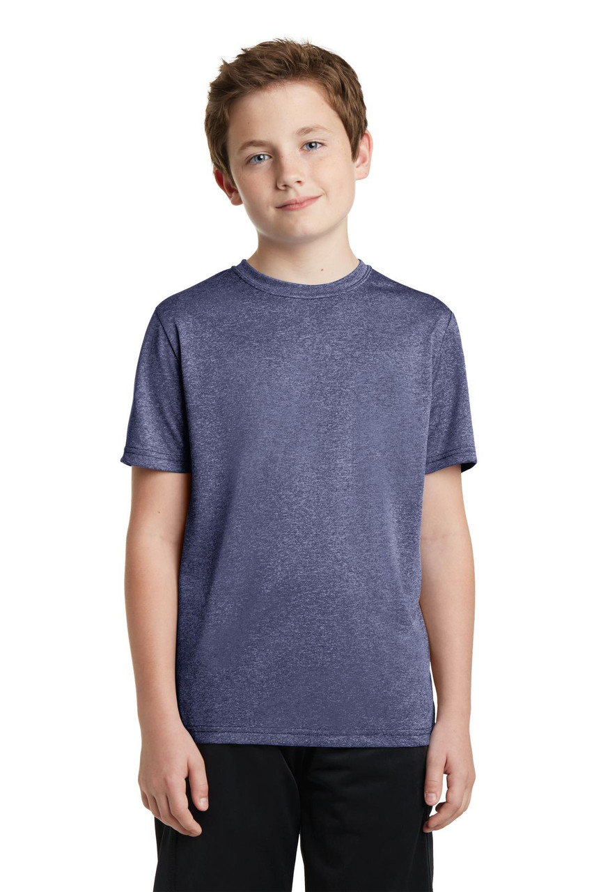 Sport-Tek® Youth Heather Contender™ Tee. YST360 True Navy Heather