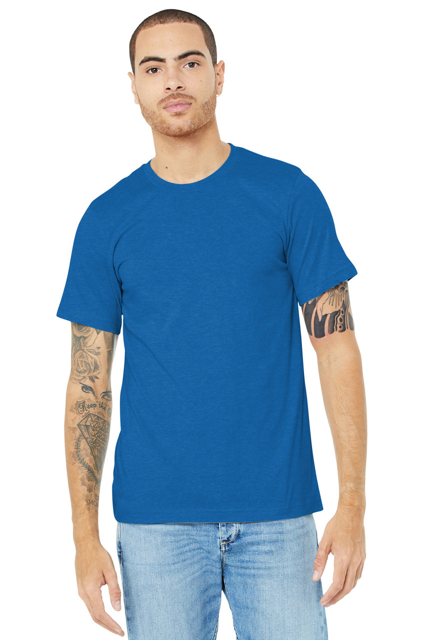 BELLA+CANVAS ® Unisex Heather CVC Short Sleeve Tee. BC3001CVC Heather Columbia Blue 3XL