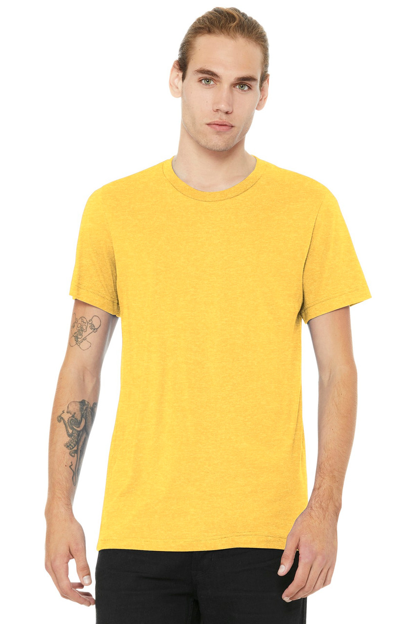 BELLA+CANVAS ® Unisex Heather CVC Short Sleeve Tee. BC3001CVC Heather Yellow Gold 2XL