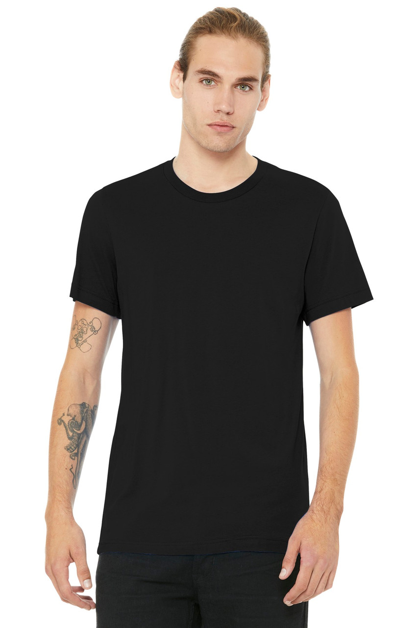 BELLA+CANVAS ® Unisex Heather CVC Short Sleeve Tee. BC3001CVC Solid Black Blend S