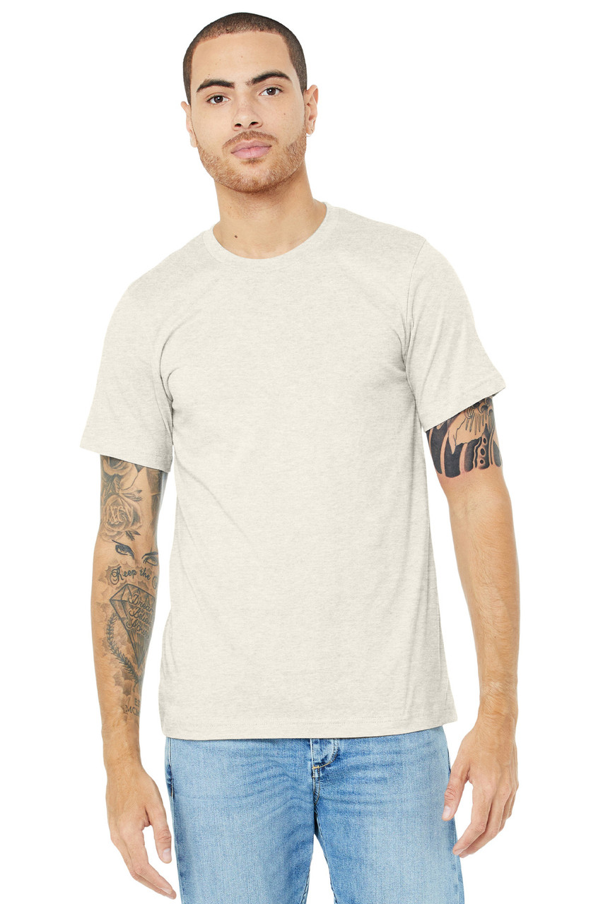 BELLA+CANVAS ® Unisex Heather CVC Short Sleeve Tee. BC3001CVC Heather Natural