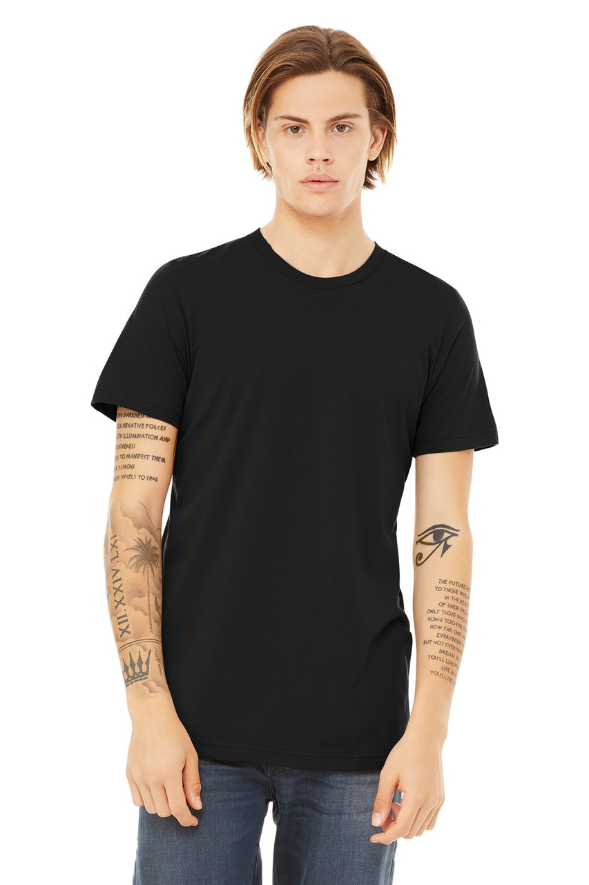 BELLA+CANVAS ® Unisex Heather CVC Short Sleeve Tee. BC3001CVC Solid Black Blend