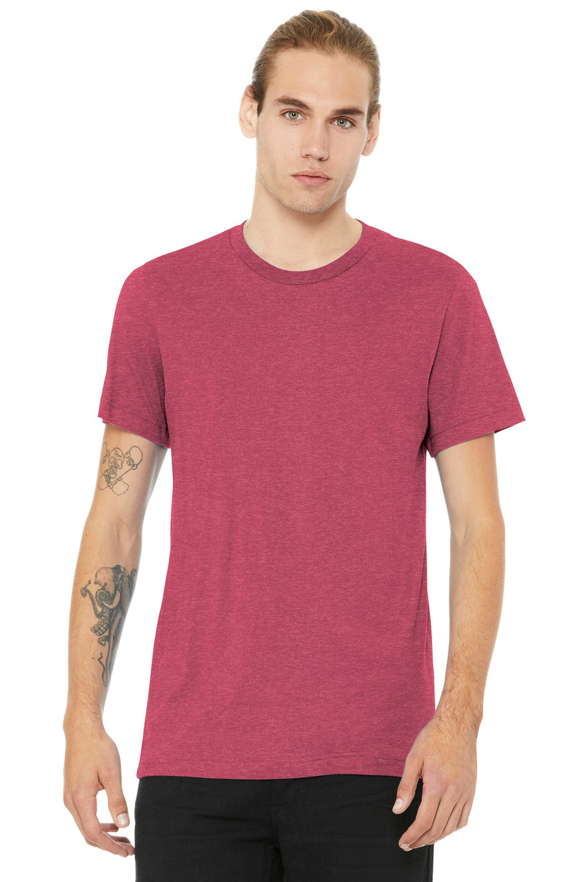 BELLA+CANVAS ® Unisex Heather CVC Short Sleeve Tee. BC3001CVC Heather Raspberry