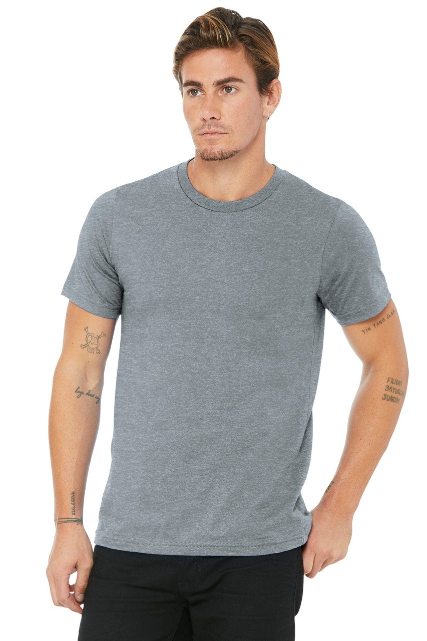 BELLA+CANVAS ® Unisex Made In The USA Jersey Short Sleeve Tee. BC3001U Athletic Heather