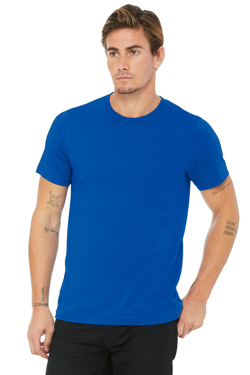 BELLA+CANVAS ® Unisex Made In The USA Jersey Short Sleeve Tee. BC3001U True Royal