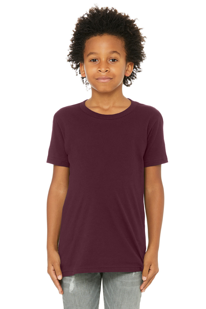 BELLA+CANVAS ® Youth Jersey Short Sleeve Tee. BC3001Y Maroon