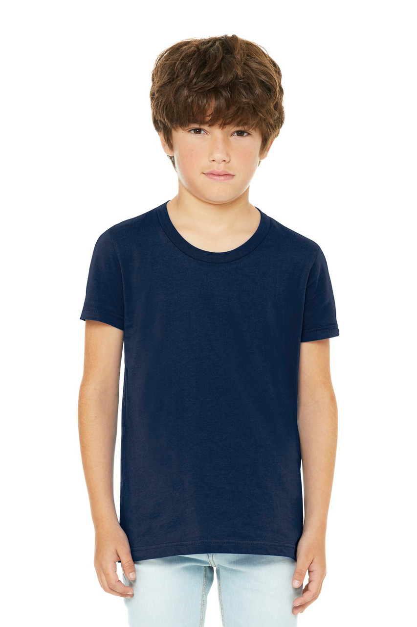 BELLA+CANVAS ® Youth Jersey Short Sleeve Tee. BC3001Y Navy