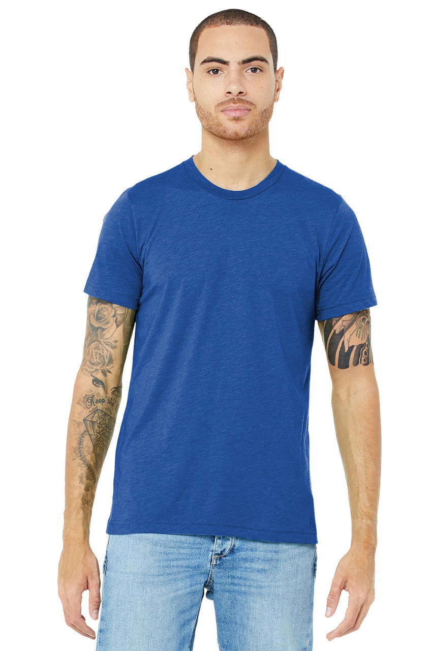 BELLA+CANVAS ® Unisex Triblend Short Sleeve Tee. BC3413 True Royal Triblend XS