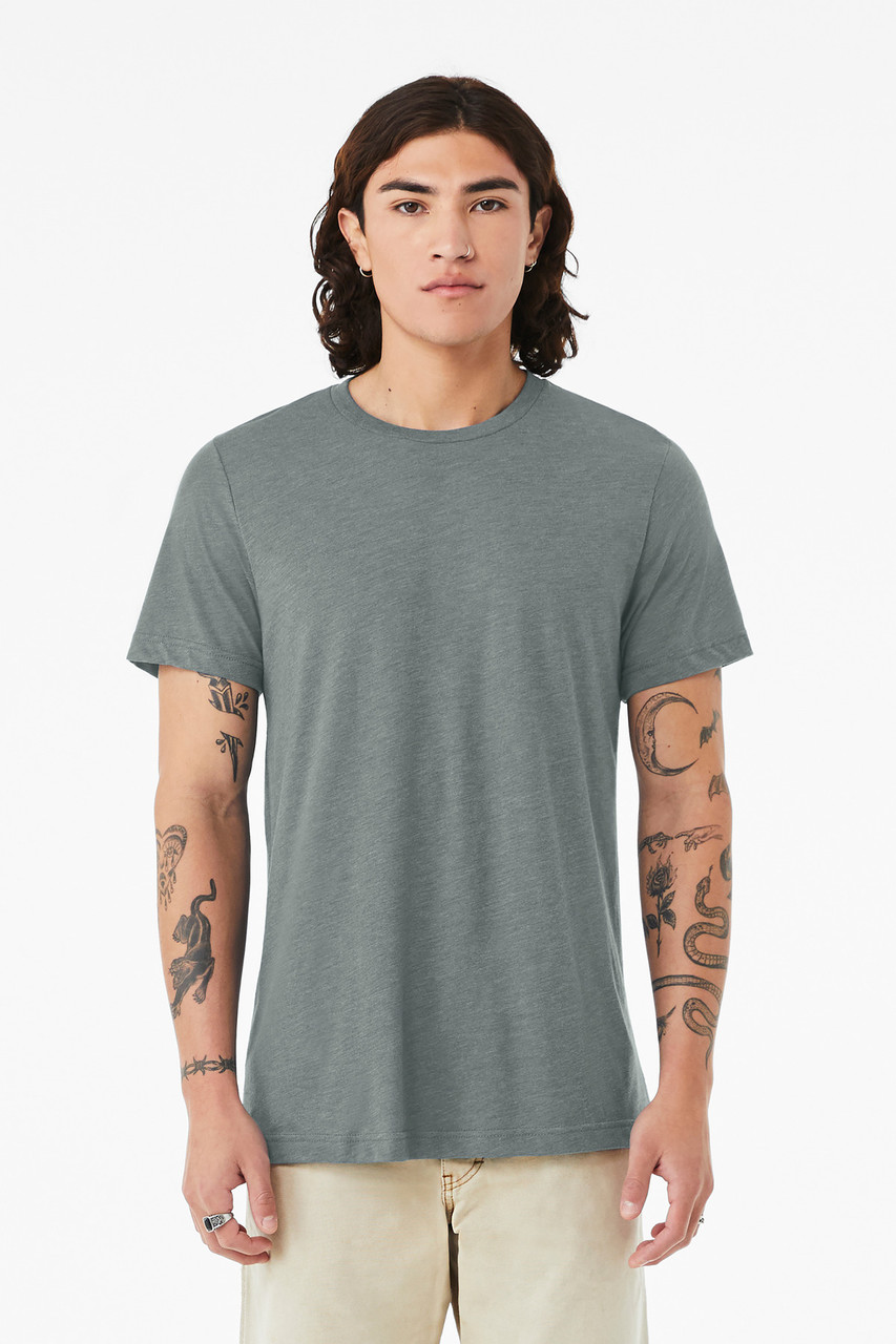 BELLA+CANVAS ® Unisex Triblend Short Sleeve Tee. BC3413 Blue Storm Triblend