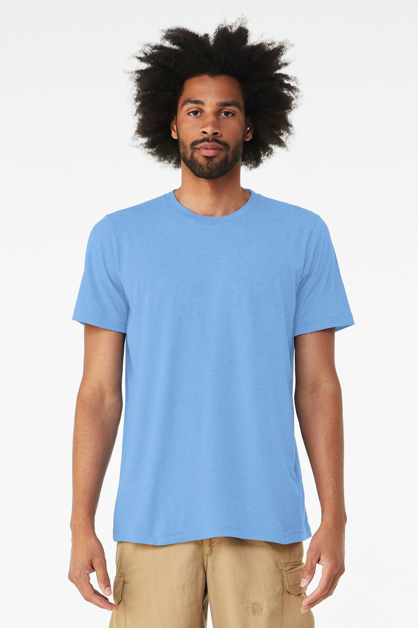 BELLA+CANVAS ® Unisex Triblend Short Sleeve Tee. BC3413 Solid Carolina Blue Triblend