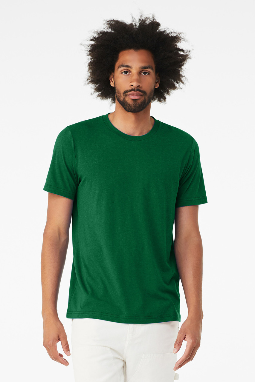 BELLA+CANVAS ® Unisex Triblend Short Sleeve Tee. BC3413 Solid Kelly Triblend