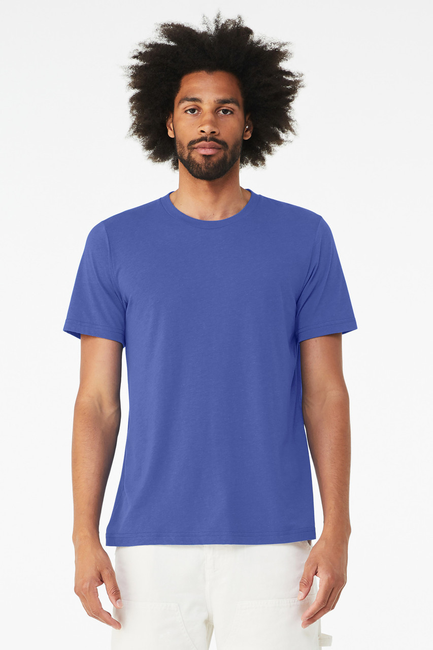 BELLA+CANVAS ® Unisex Triblend Short Sleeve Tee. BC3413 Solid True Royal Triblend