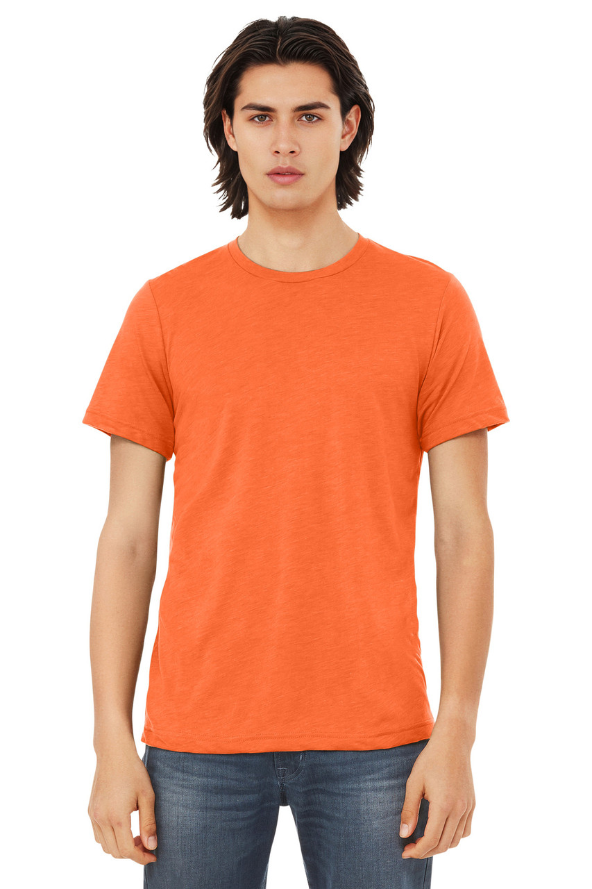 BELLA+CANVAS ® Unisex Triblend Short Sleeve Tee. BC3413 Solid Orange Triblend