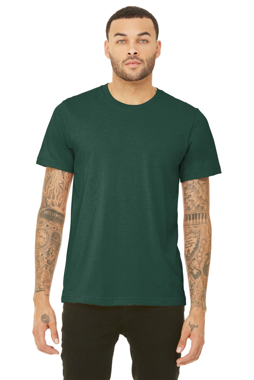 BELLA+CANVAS ® Unisex Triblend Short Sleeve Tee. BC3413 Solid Forest Triblend