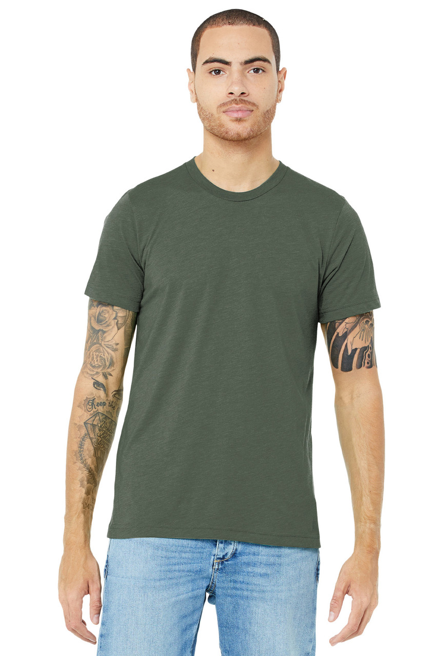 BELLA+CANVAS ® Unisex Triblend Short Sleeve Tee. BC3413 Military Green Triblend XS