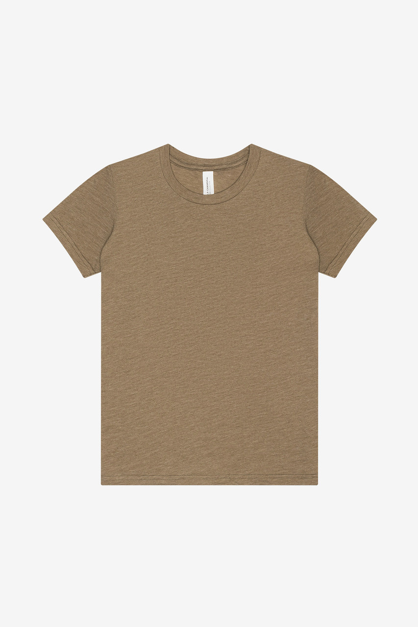 BELLA+CANVAS ® Youth Triblend Short Sleeve Tee. BC3413Y Olive Triblend