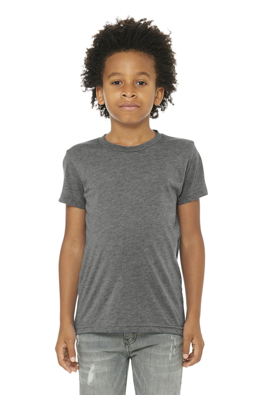 BELLA+CANVAS ® Youth Triblend Short Sleeve Tee. BC3413Y Grey Triblend