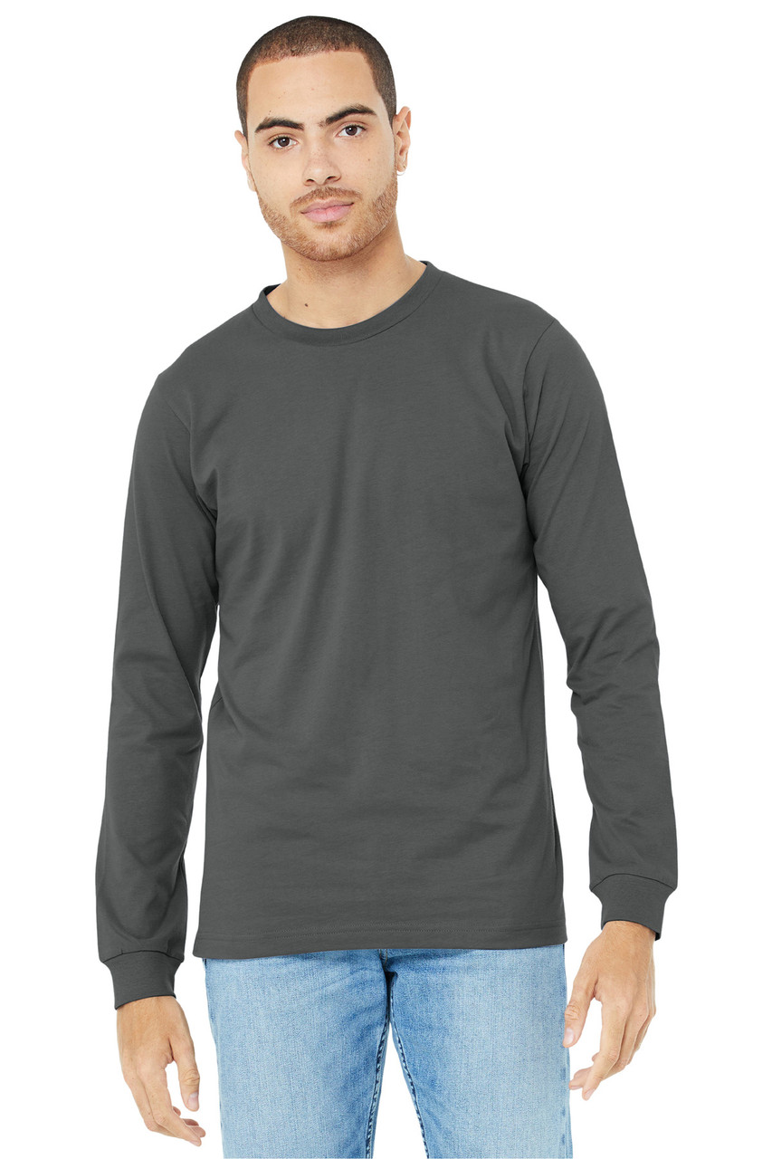 BELLA+CANVAS ® Unisex Jersey Long Sleeve Tee. BC3501 Asphalt
