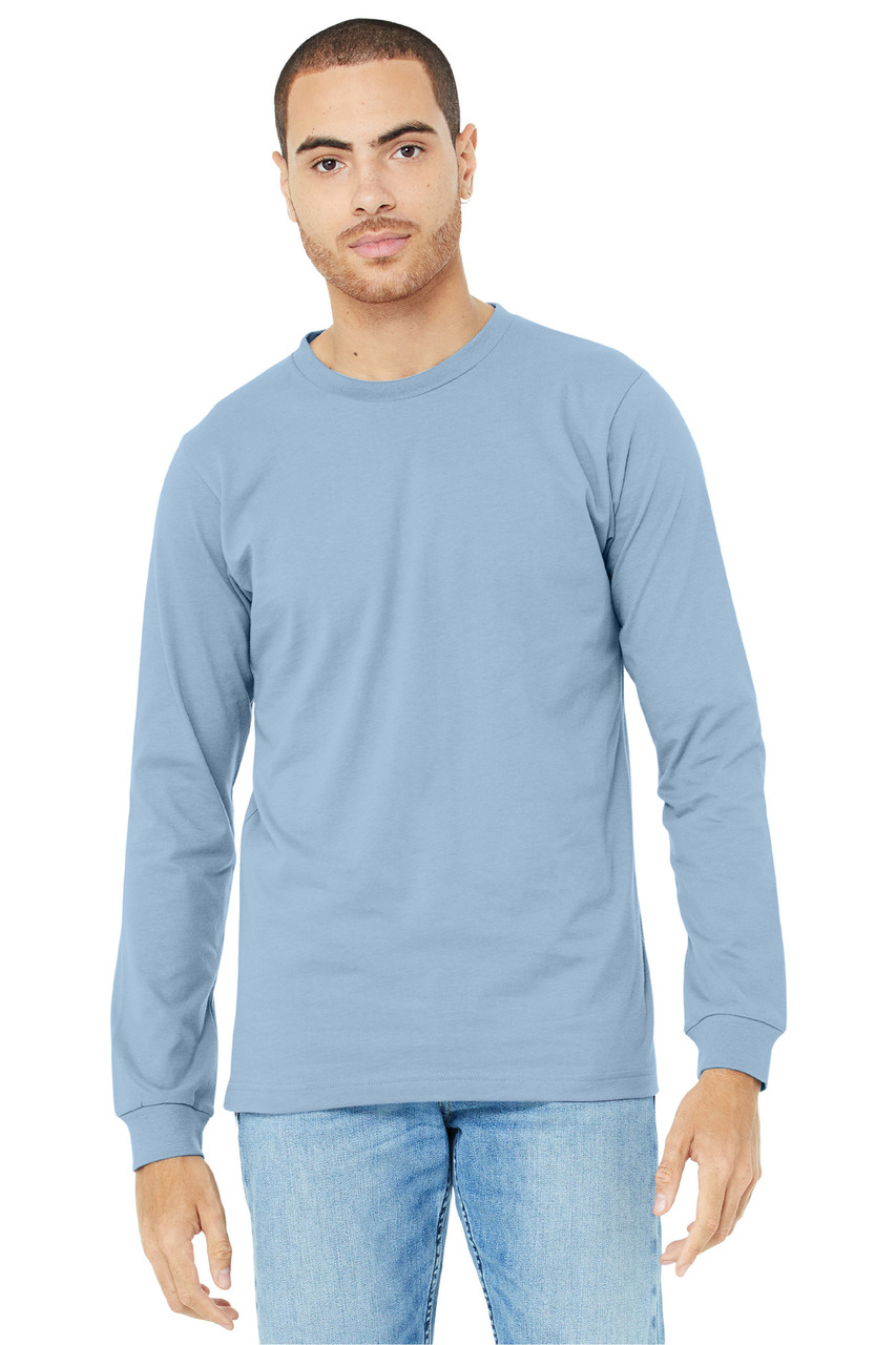 BELLA+CANVAS ® Unisex Jersey Long Sleeve Tee. BC3501 Baby Blue