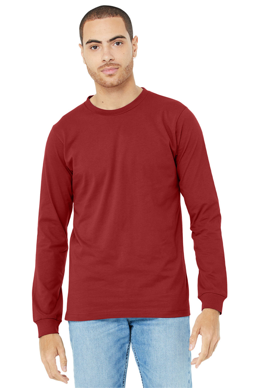 BELLA+CANVAS ® Unisex Jersey Long Sleeve Tee. BC3501 Canvas Red