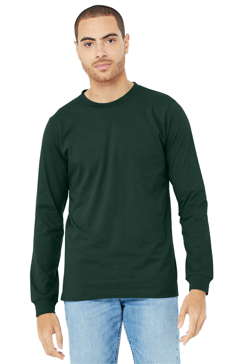 BELLA+CANVAS ® Unisex Jersey Long Sleeve Tee. BC3501 Forest