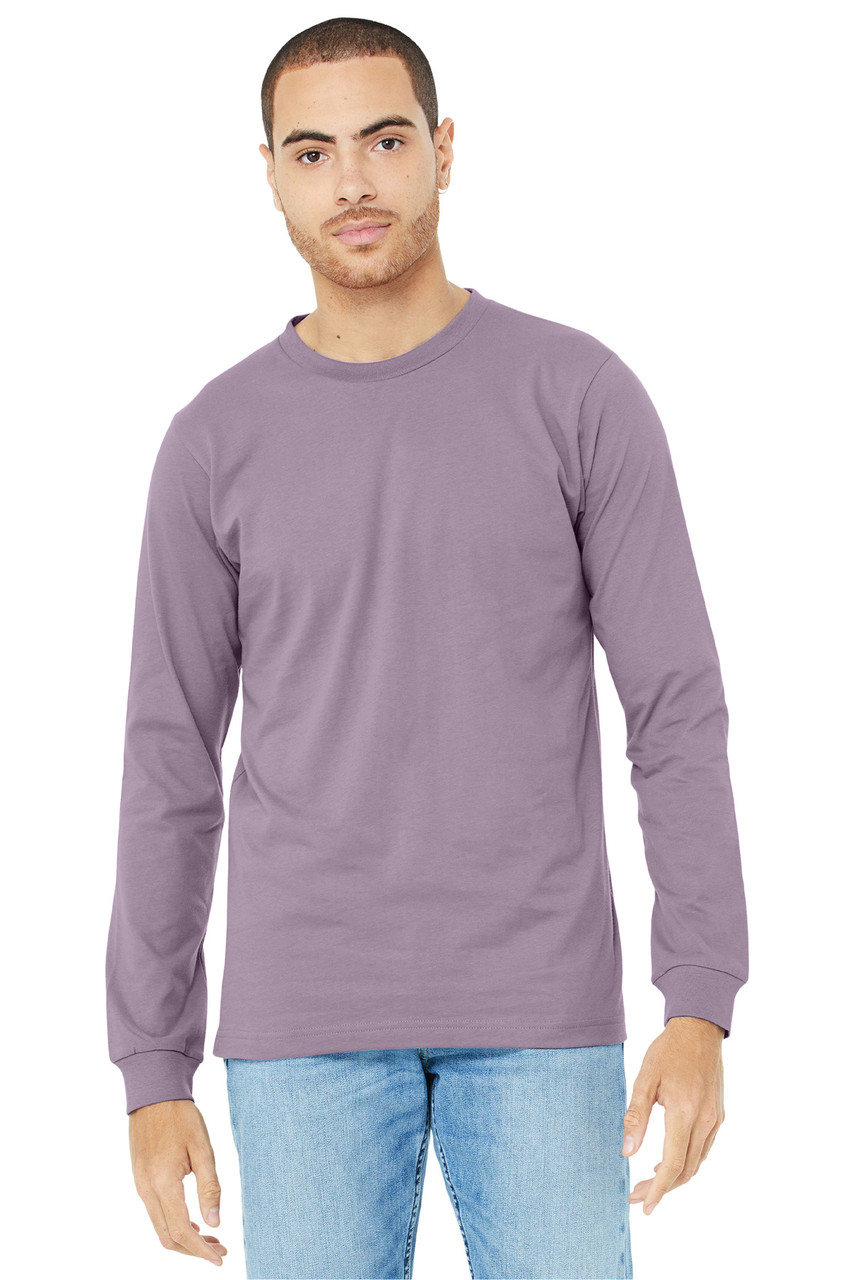 BELLA+CANVAS ® Unisex Jersey Long Sleeve Tee. BC3501 Light Violet