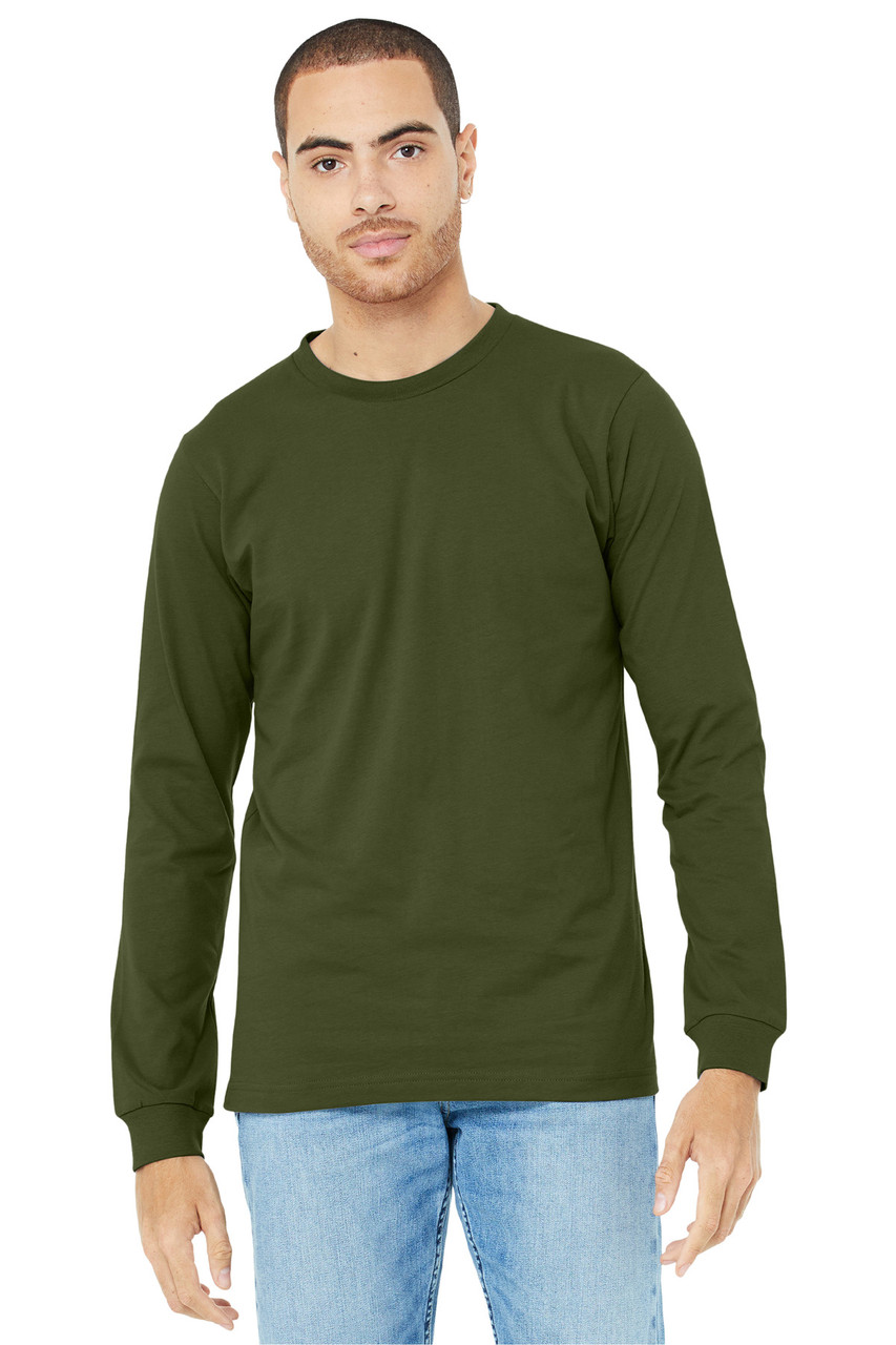 BELLA+CANVAS ® Unisex Jersey Long Sleeve Tee. BC3501 Olive