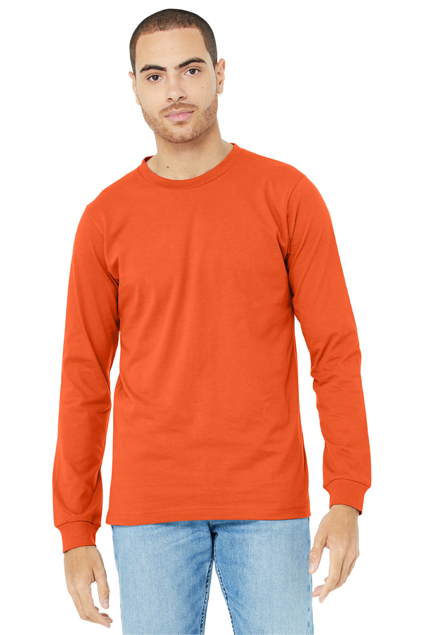 BELLA+CANVAS ® Unisex Jersey Long Sleeve Tee. BC3501 Orange