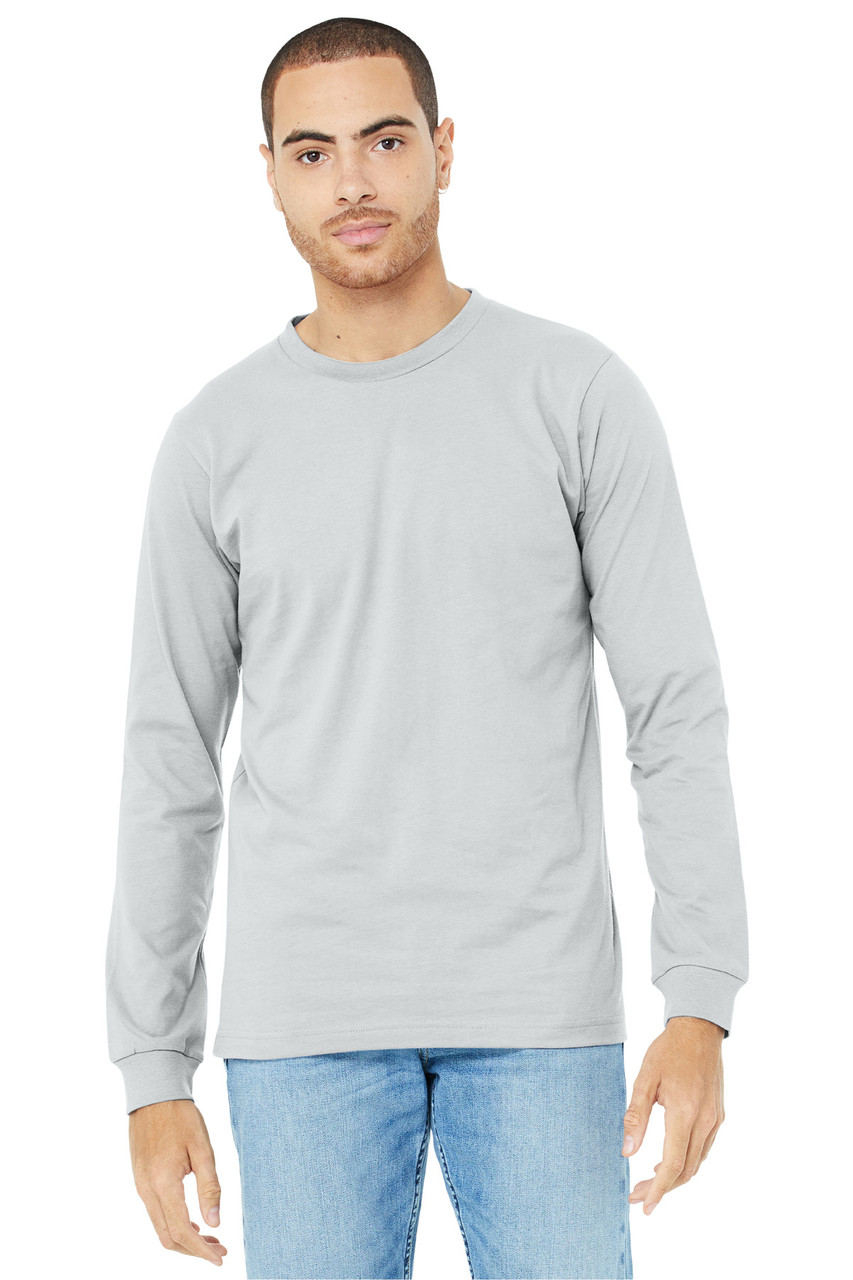 BELLA+CANVAS ® Unisex Jersey Long Sleeve Tee. BC3501 Silver