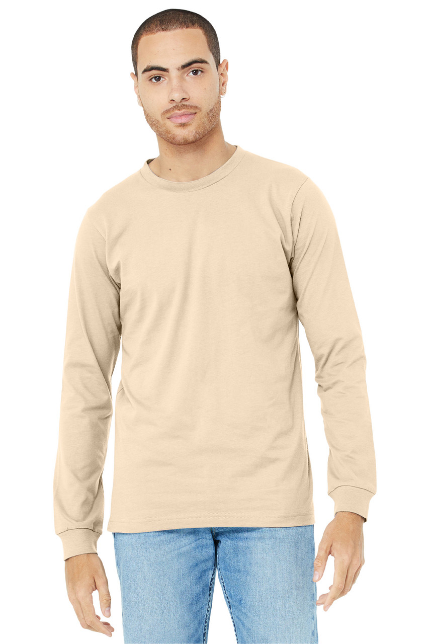 BELLA+CANVAS ® Unisex Jersey Long Sleeve Tee. BC3501 Soft Cream