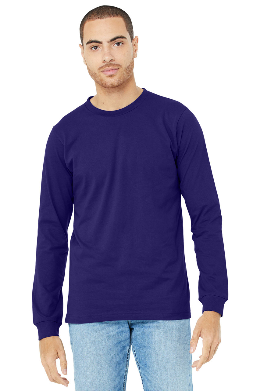 BELLA+CANVAS ® Unisex Jersey Long Sleeve Tee. BC3501 Team Purple