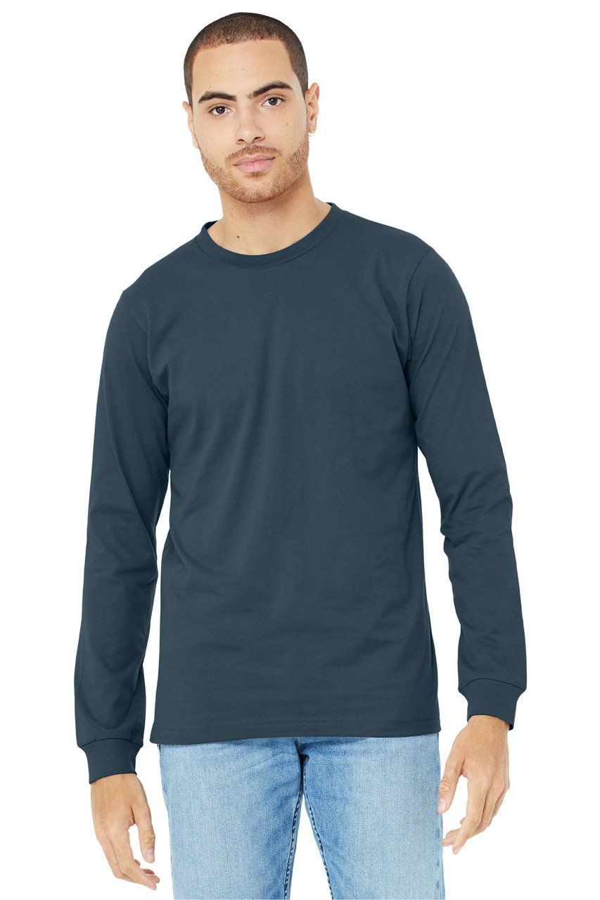 BELLA+CANVAS ® Unisex Jersey Long Sleeve Tee. BC3501 Vintage Navy