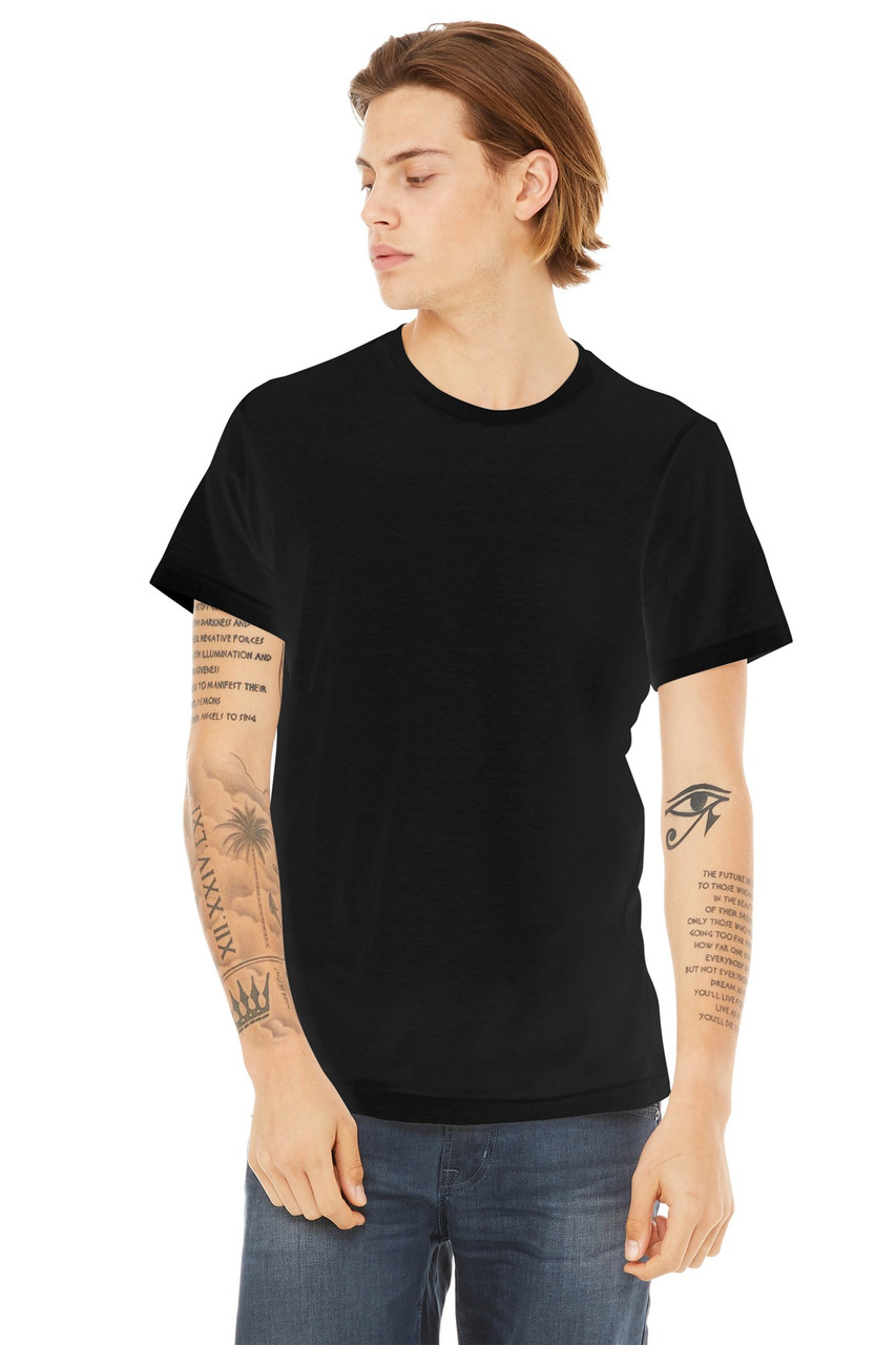 BELLA+CANVAS ® Unisex Poly-Cotton Short Sleeve Tee. BC3650 Black
