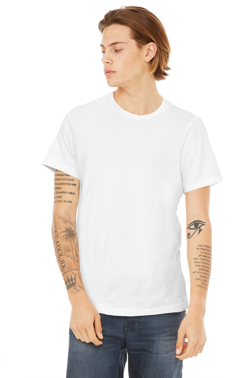 BELLA+CANVAS ® Unisex Poly-Cotton Short Sleeve Tee. BC3650 White