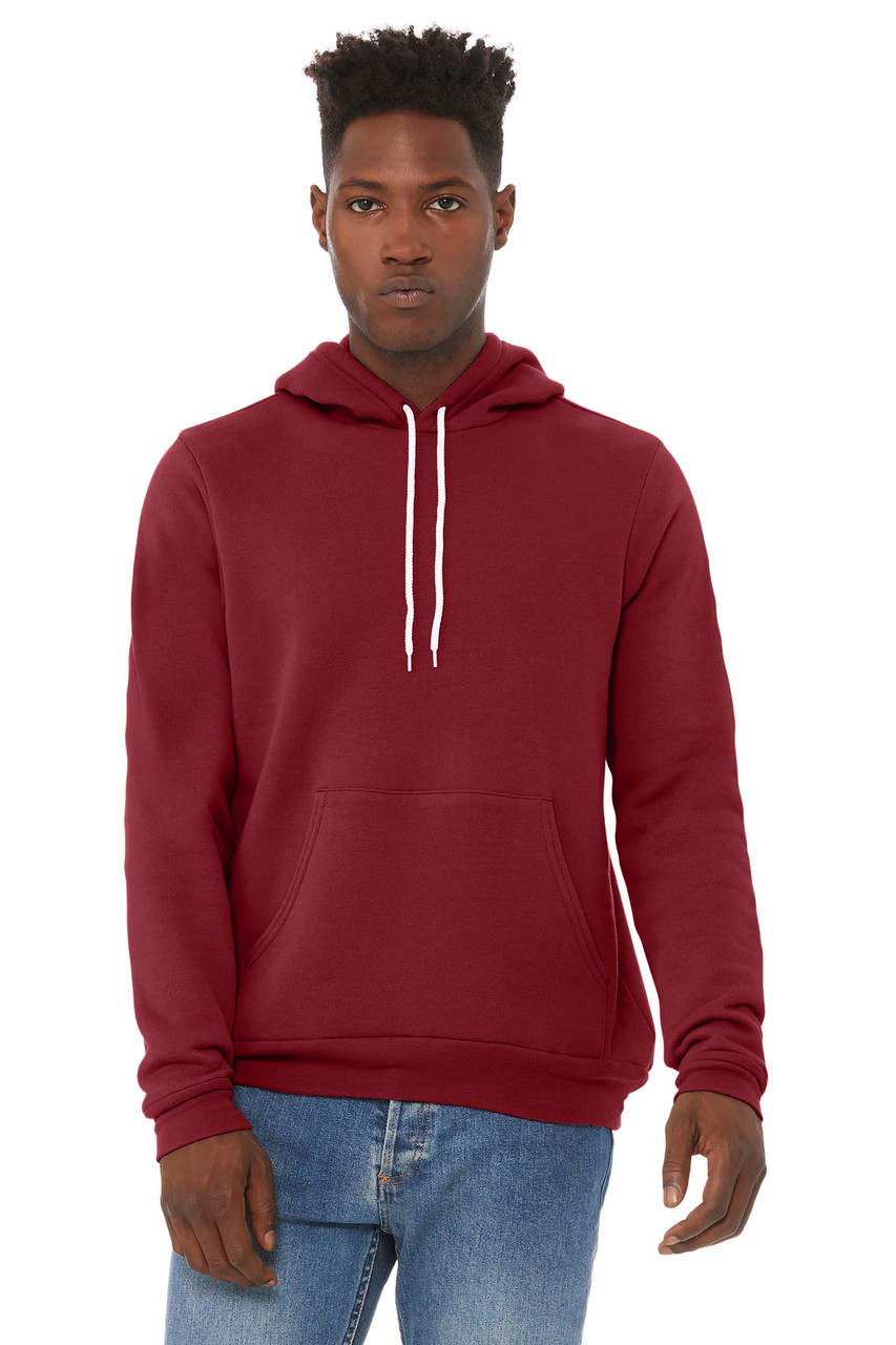 BELLA+CANVAS ® Unisex Sponge Fleece Pullover Hoodie. BC3719 Cardinal