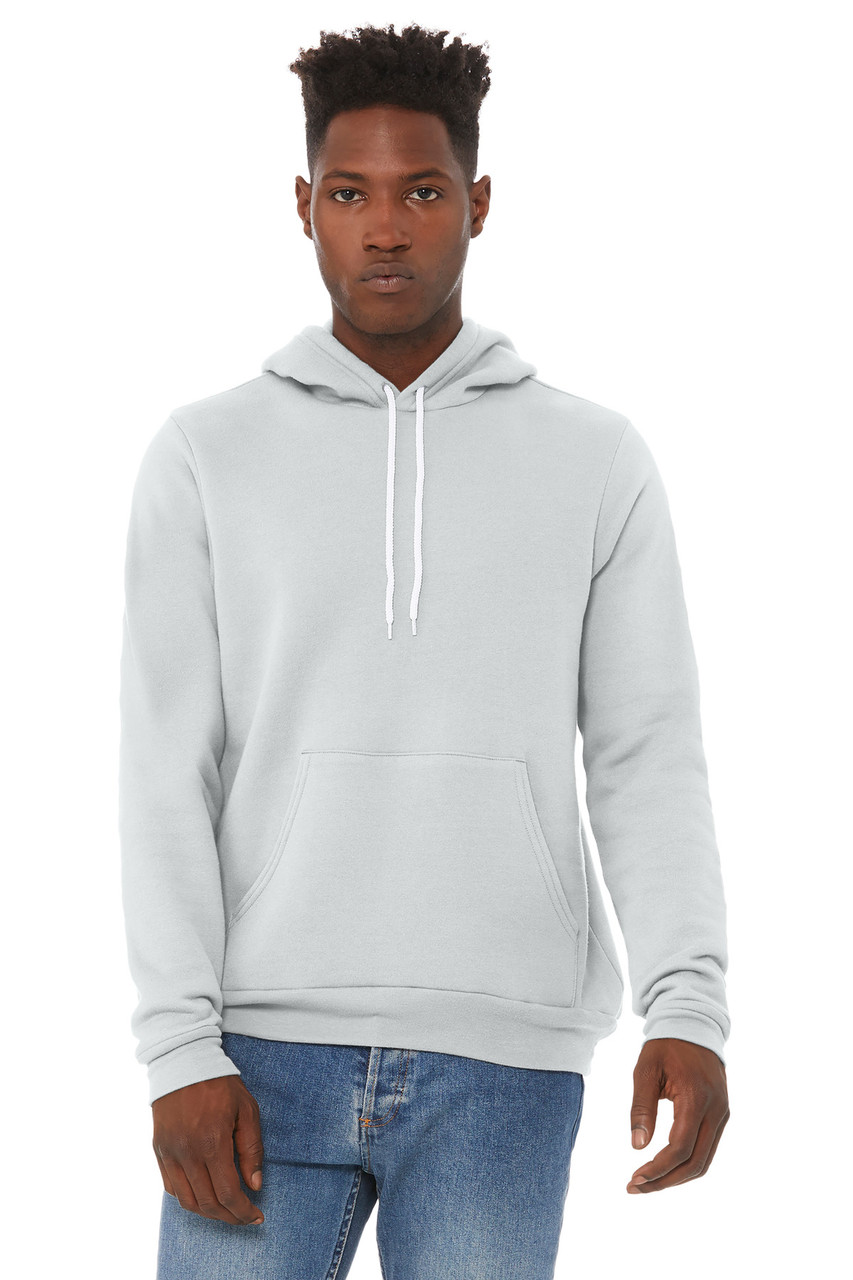 BELLA+CANVAS ® Unisex Sponge Fleece Pullover Hoodie. BC3719 Silver